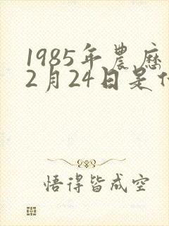 1985年农历2月24日是什么命封面