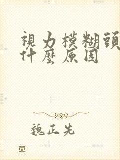 视力模糊头晕是什么原因