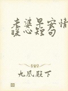 老婆早安情话最暖心短句