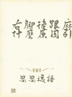 右脚后跟麻木是什么原因引起