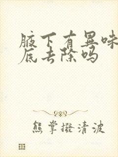 腋下有异味能彻底去除吗