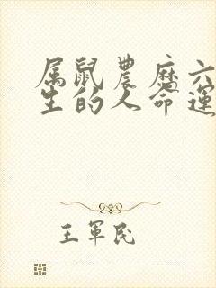 属鼠农历六月出生的人命运