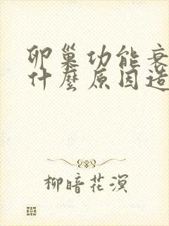 卵巢功能衰退是什么原因造成封面