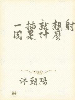 一插就想射的原因是什么