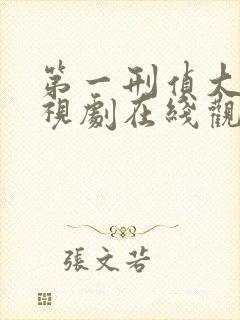 第一刑侦大案电视剧在线观看