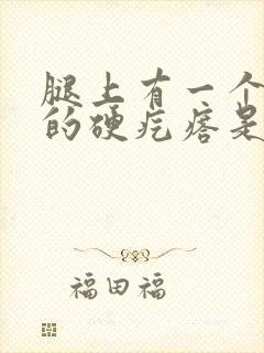 腿上有一个黑色的硬疙瘩是怎么回事