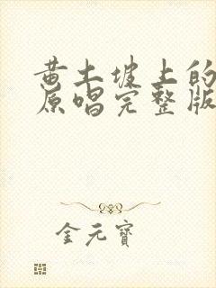 黄土坡上的情哟原唱完整版封面