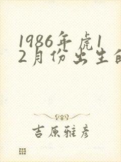 1986年虎12月份出生的人命运