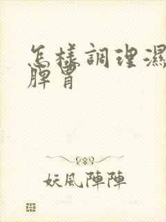 怎样调理湿气重脾胃封面