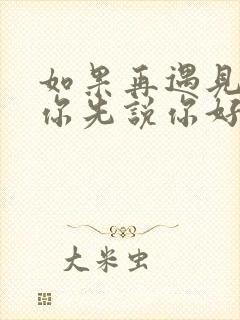 如果再遇见你请你先说你好什么歌曲