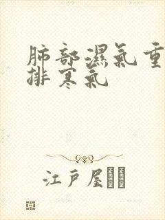 肺部湿气重怎么排寒气封面