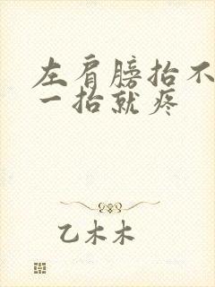 左肩膀抬不起来一抬就疼