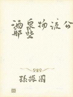 酒泉物流公司有哪些