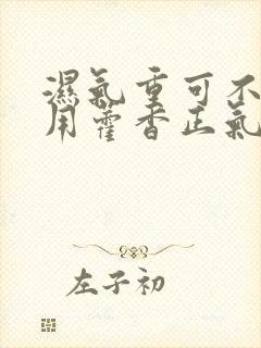 湿气重可不可以用藿香正气水