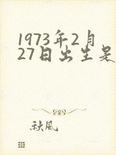 1973年2月27日出生是什么命