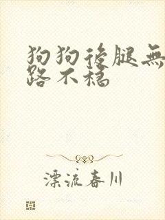 狗狗后腿无力走路不稳