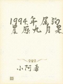 1994年属狗农历九月是什么命
