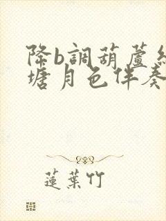 降b调葫芦丝荷塘月色伴奏曲