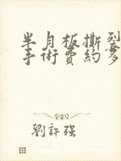 半月板撕裂微创手术费约多少钱