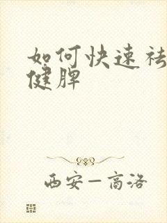 如何快速祛湿气健脾