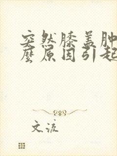 突然膝盖肿痛什么原因引起的封面