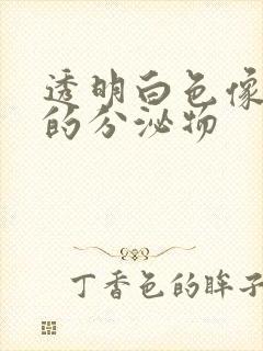 透明白色像鼻涕的分泌物