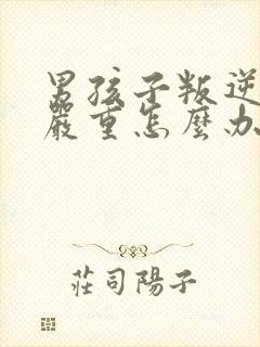 男孩子叛逆期好严重怎么办封面