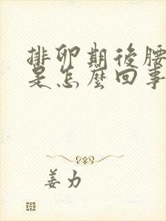 排卵期后腰酸疼是怎么回事封面