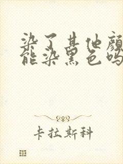 染了其他颜色还能染黑色吗