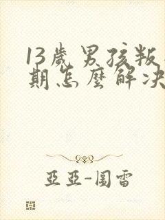 13岁男孩叛逆期怎么解决