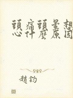 头痛头晕想吐恶心什么原因造成的