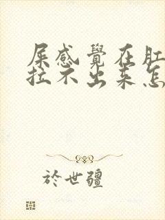 屎感觉在肛门又拉不出来怎么办