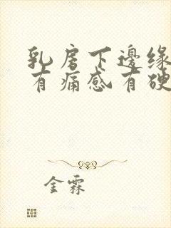 乳房下边缘按压有痛感有硬块