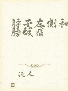 脖子左侧和左肩膀酸痛