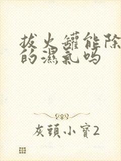 拔火罐能除身上的湿气吗