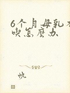 6个月母乳不够吃怎么办