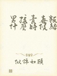 男孩青春叛逆期什么时候结束封面