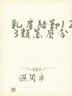 乳房结节1 2 3类怎么分