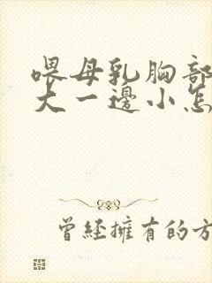 喂母乳胸部一边大一边小怎么办封面