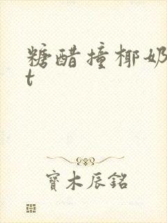 糖醋撞椰奶txt封面