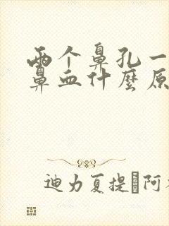 两个鼻孔一起流鼻血什么原因