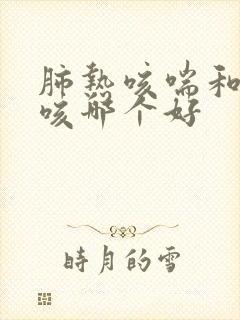 肺热咳喘和肺力咳哪个好