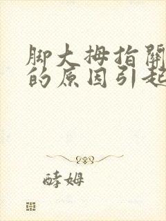 脚大拇指关节疼的原因引起的封面