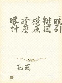 眼睛模糊眩晕是什么原因引起的