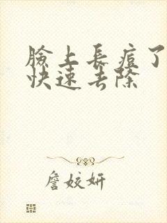 脸上长痘了怎么快速去除