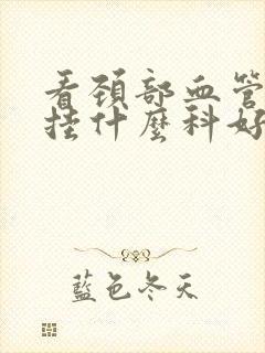 看颈部血管斑块挂什么科好