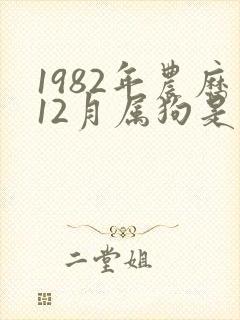 1982年农历12月属狗是什么命