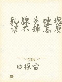 乳腺炎硬块一直消不掉怎么办