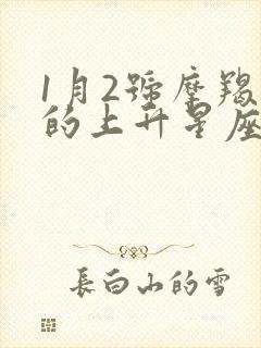 1月2号摩羯座的上升星座表