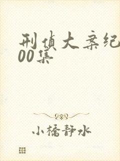 刑侦大案纪实100集